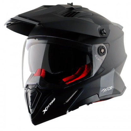 X-Cross Dual Visor Helmet-Dull Black
