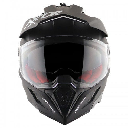 Axor X-Cross Dual Visor SC Helmet-Matt Black Red
