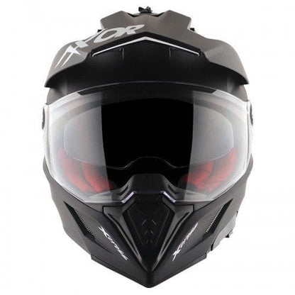 Axor X-Cross Dual Visor SC Helmet-Matt Black Red