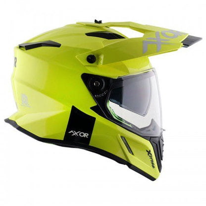 Dual Visor SC Helmet-Neon Yellow Green