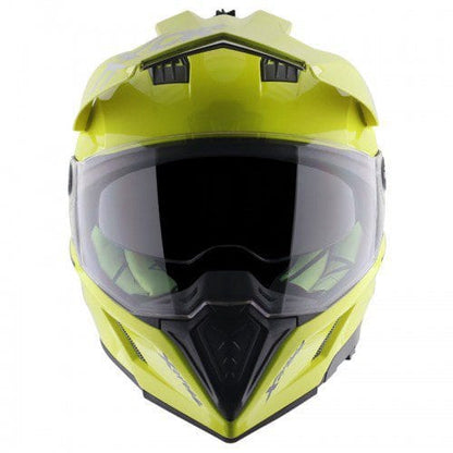 Dual Visor SC Helmet-Neon Yellow Green