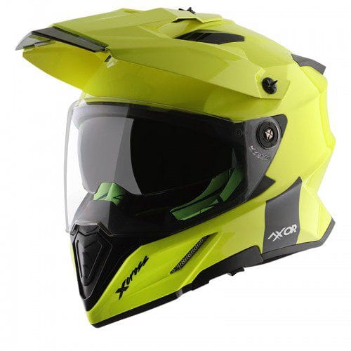 X-Cross Dual Visor Helmet-Neon Yellow