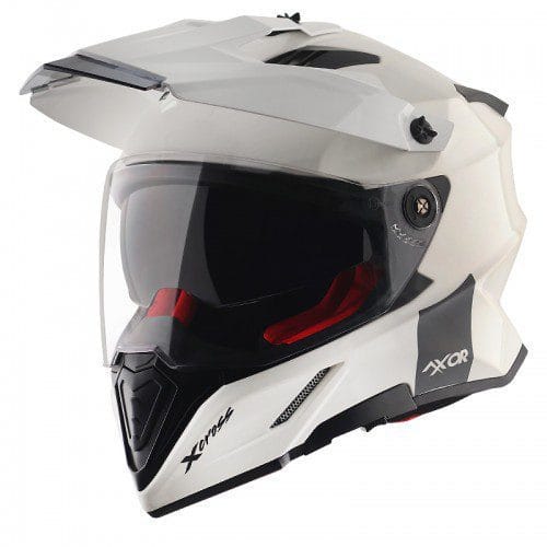 Axor X-Cross Dual Visor SC Helmet-White Red