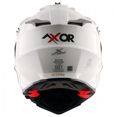 Axor X-Cross Dual Visor SC Helmet-White Red