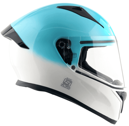 Vega Bolt Dual White Blue Helmet