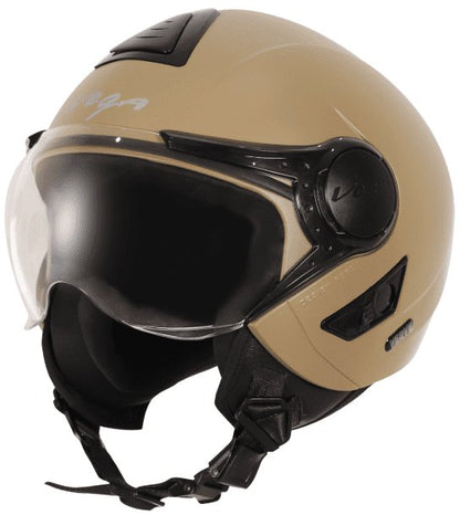 Vega Verve Open Face Dull Desert Storm Helmet (ISI Certified)
