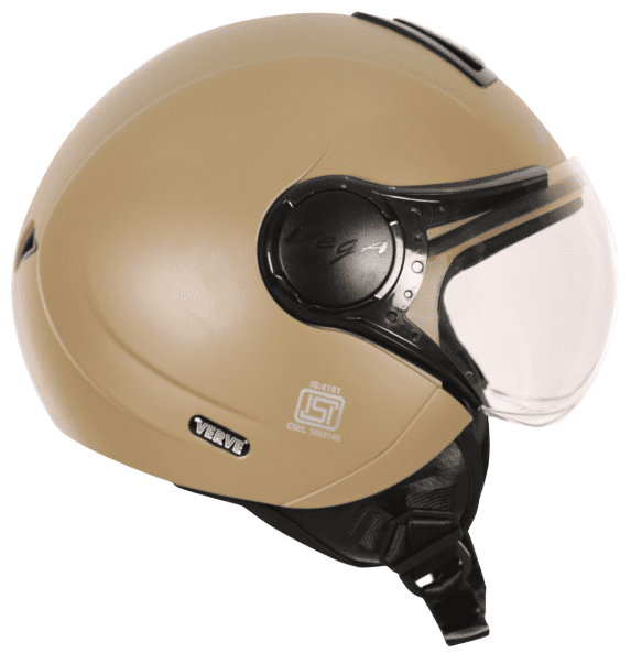 Vega Verve Open Face Dull Desert Storm Helmet (ISI Certified)