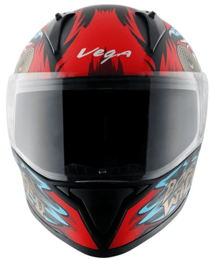 Vega Bolt Wild Dull Black Blue Helmet