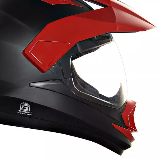 Escapade Off Road Helmet Black and Red