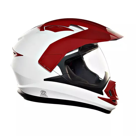 Escapade Off Road Helmet White and Red