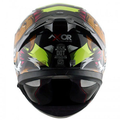 Falcon Mens Helmet Glossy Black Neon Yellow