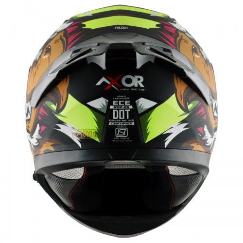 Falcon Mens Helmet Matt Black Neon Yellow