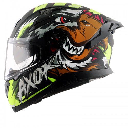 Falcon Mens Helmet Matt Black Neon Yellow