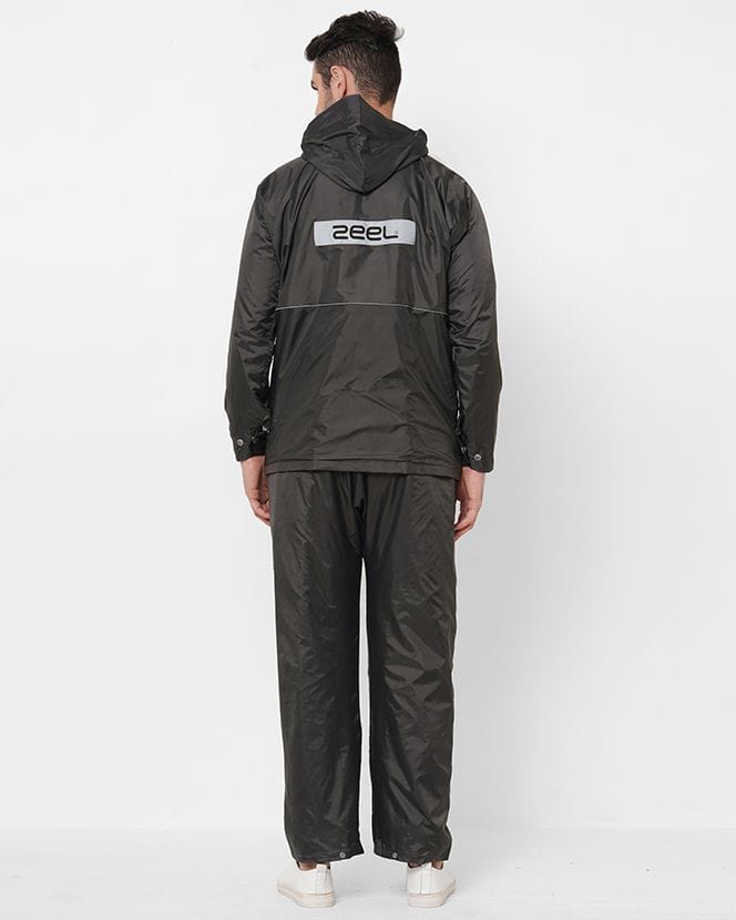 Foliage Brown Raincoat for Mens