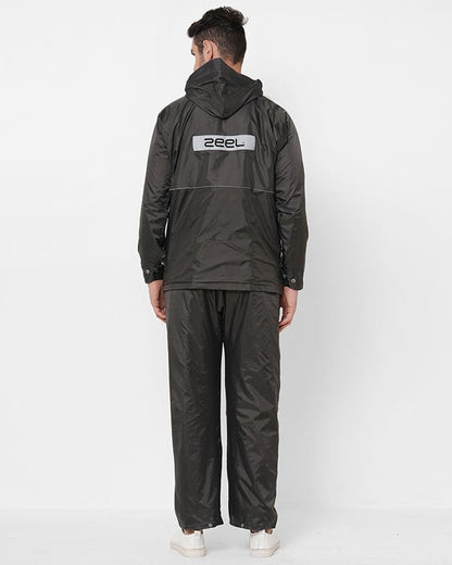 Foliage Brown Raincoat for Mens