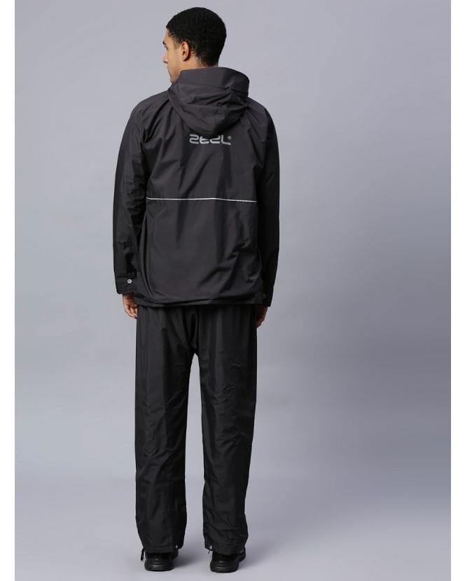 Foliage Dark Grey Raincoat for Mens