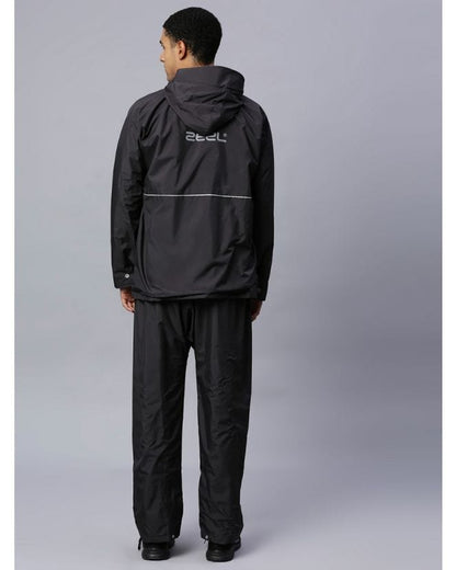 Foliage Dark Grey Raincoat for Mens