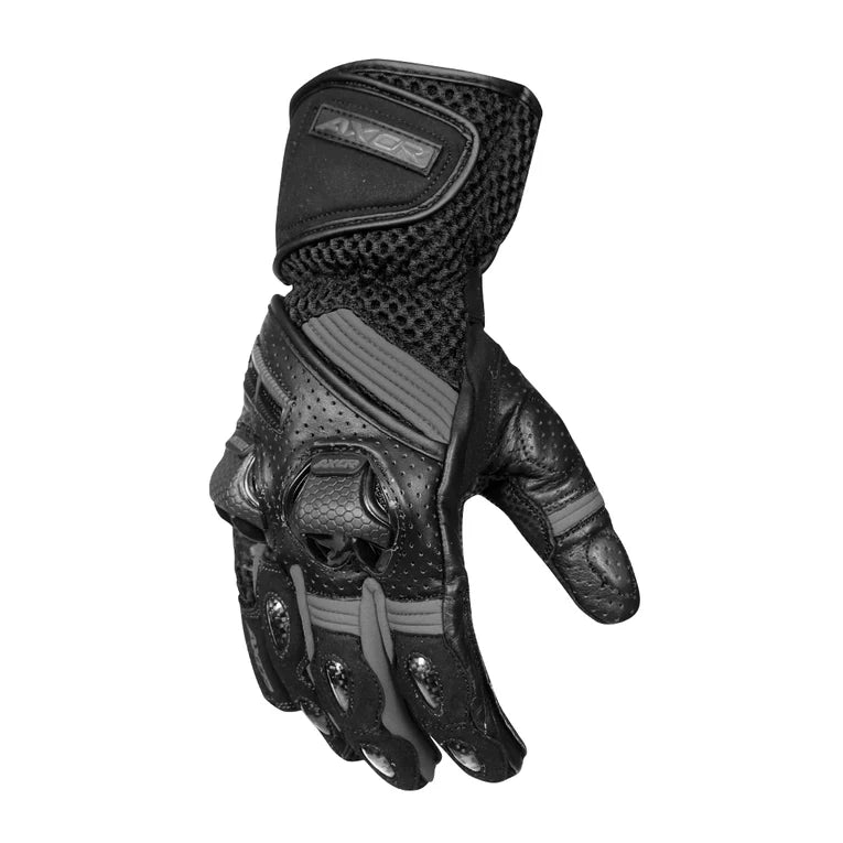 AXOR - Gator Riding Gloves Black Grey