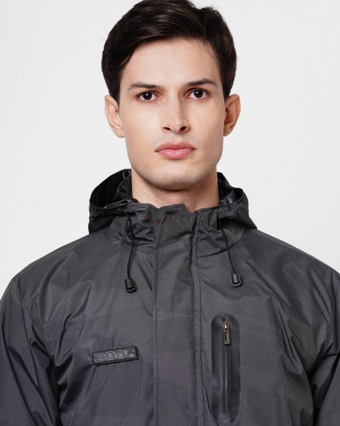 High Grey Raincoat Set for Mens