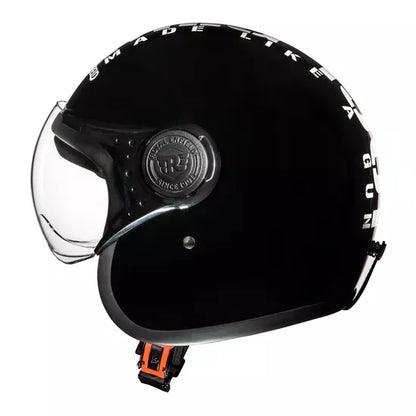 Jet Open Face MLG Helmet Glossy Black