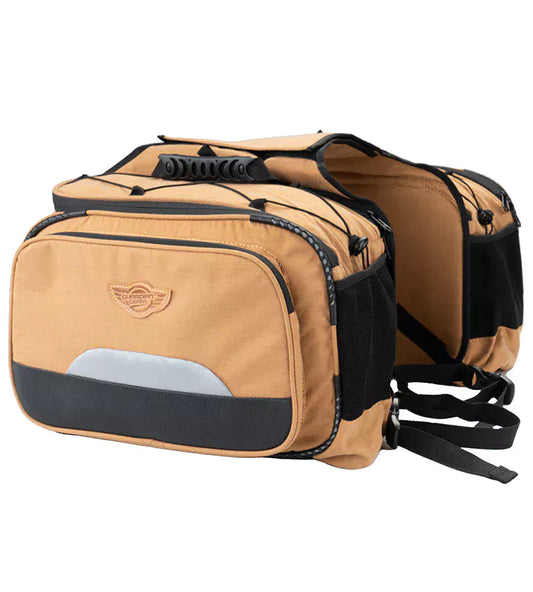 Khaki Colour Mustang 50L Saddle Bag with Rain Cover