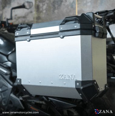 Zana Panniers ( 36 LTR ) Aluminium L-Flat Silver With Frame For Kawasaki Versys 650 ZI-8498 LS