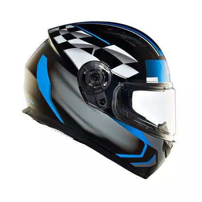 Lightwing Full Face Helmet Checks Glossy Black