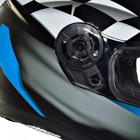 Lightwing Full Face Helmet Checks Glossy Black