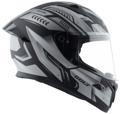 Vega Bolt Martial Dull Black Grey Helmet
