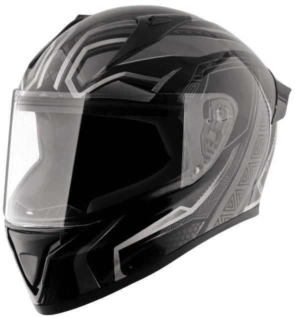 Vega Bolt Marvel Black Panther Edition Black Silver Helmet