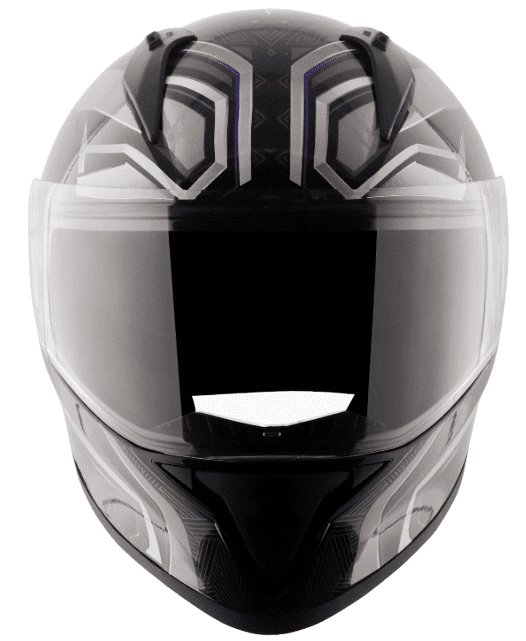 Vega Bolt Marvel Black Panther Edition Black Silver Helmet