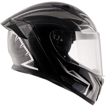 Vega Bolt Marvel Black Panther Edition Black Silver Helmet