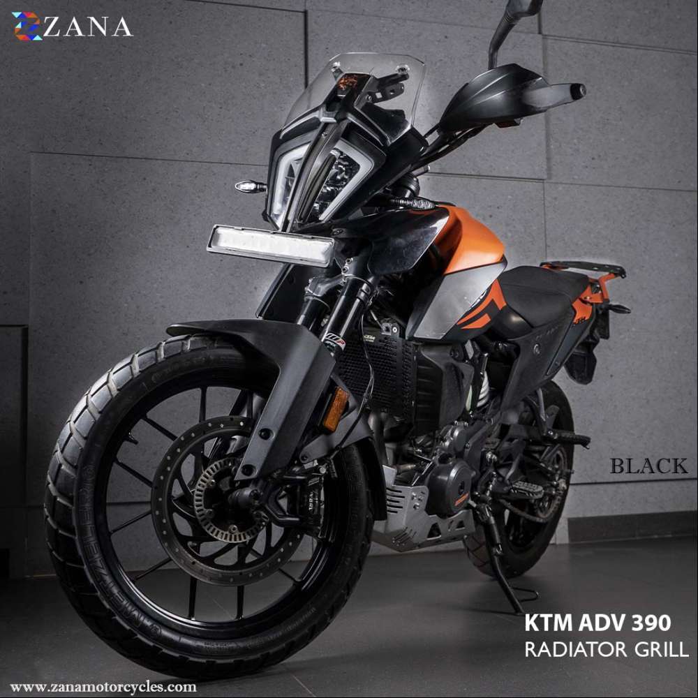 Matt Black Radiator Guard for KTM Adventure 250 and 390