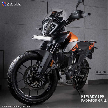 Matt Black Radiator Guard for KTM Adventure 250 and 390