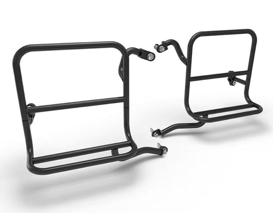 Black Military Pannier Rails-Drum