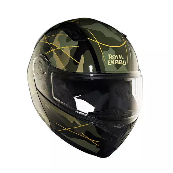 Modular Multi Camo Glossy Black Helmet