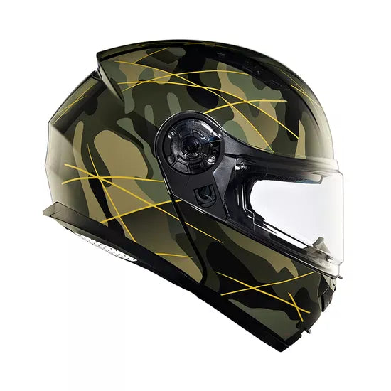 Modular Multi Camo Glossy Black Helmet