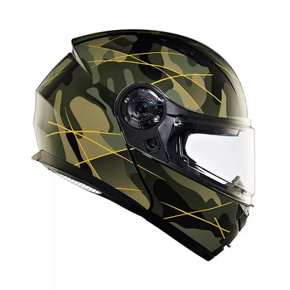 Modular Multi Camo Glossy Black Helmet