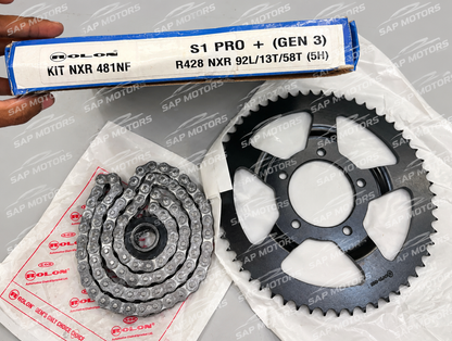 Rolon Chain Sprocket Kit for OLA S1 Pro+ (GEN 3) KIT NXR 481 NF