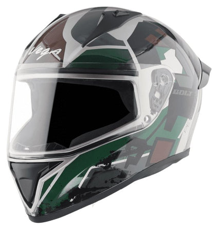 Vega Bolt Army Mud Battle Green Helmet
