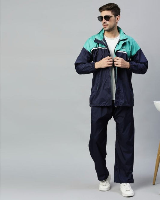 Navy Green Stylish Raincoat for Mens