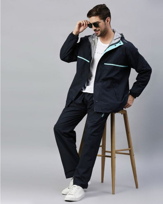 Navy and Blue Color Rain Coat Set for Men