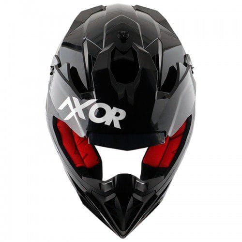Off Road Helmet Glossy Black Red