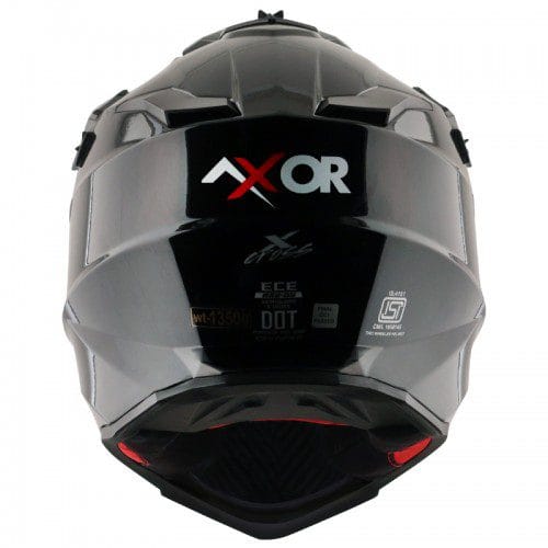 Off Road Helmet Glossy Black Red