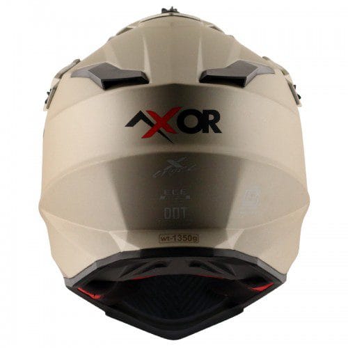 Off Road Helmet Glossy Nickel Red