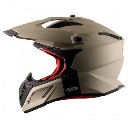 Off Road Helmet Glossy Nickel Red
