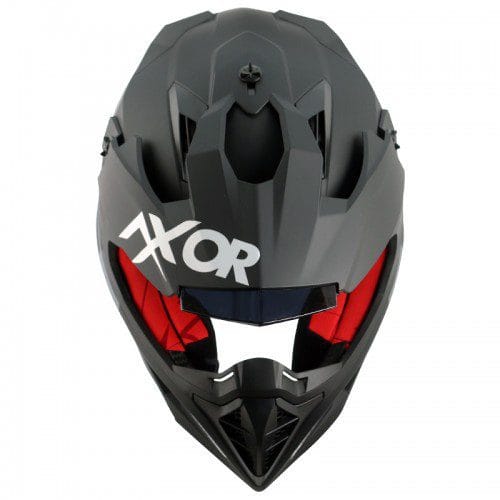 Off Road Helmet Matt Black Red