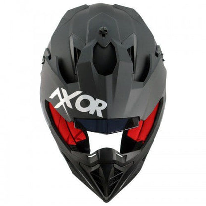 Off Road Helmet Matt Black Red