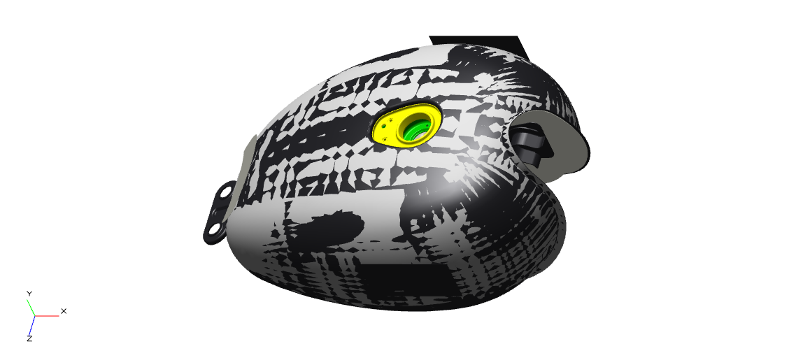 ROYAL ENFIELD RAK00499/A - FUEL TANK W/STICKER TRIBUTE BLACK FOR CLASSIC 500