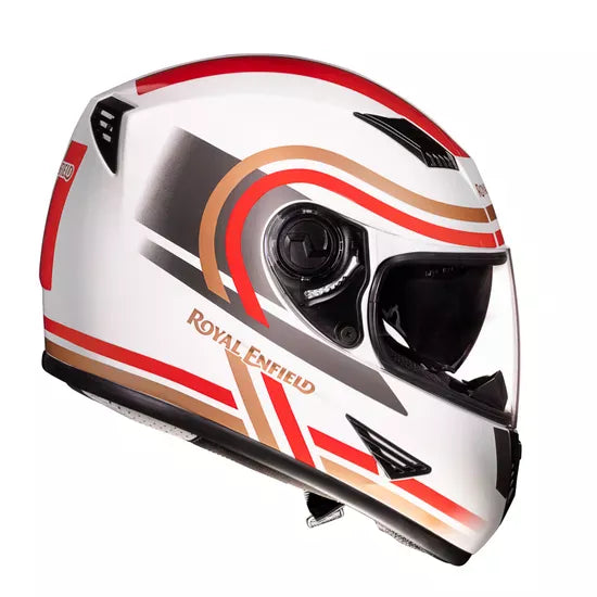 RE Stunner Dual Visor Gloss White Helmet